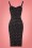 Vixen by Micheline Pitt - 50s Maneater Polkadot Wiggle Dress in Black 4