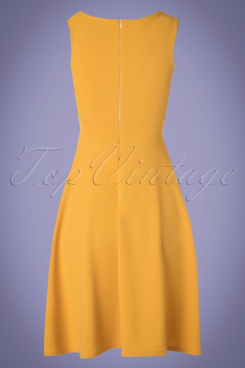Vintage Chic for Topvintage - Deidre Swing-Kleid in Mango-Mojito-Gelb 2