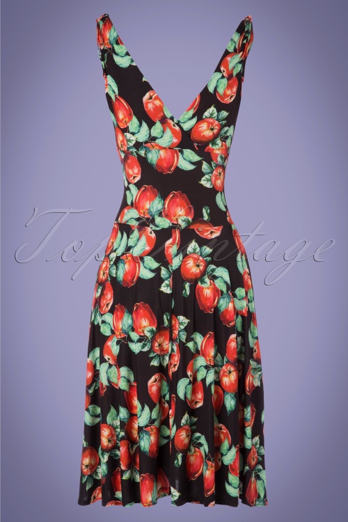 Vintage Chic for Topvintage - 50s Grecian Apple Dress in Black 2