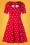 Dolly and Dotty - Barbara Polkadot Swing Dress Années 50 en Rouge