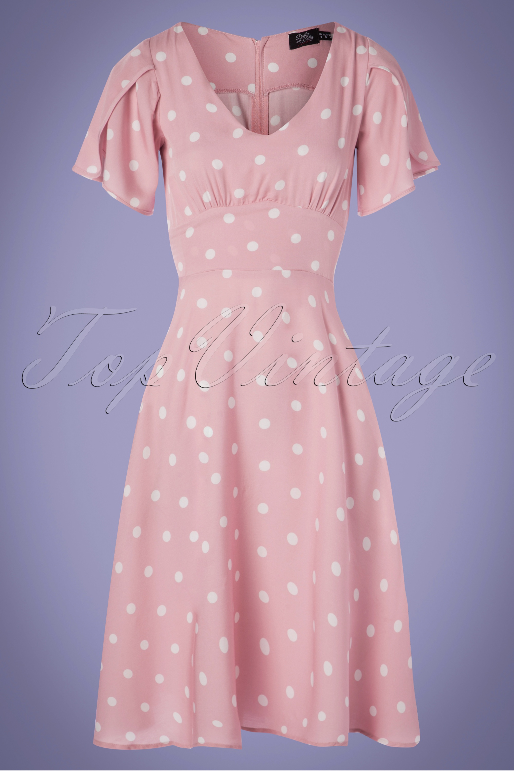 Dolly and Dotty 50s Janice Polkadot Summer Dress in Light