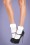 Cute Ruffle Lace Bobby Socks Années 50 en Blanc