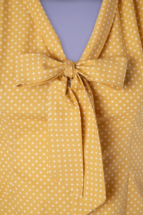 Heart of Haute - Elena Dot blouse in goudsbloemgeel 2