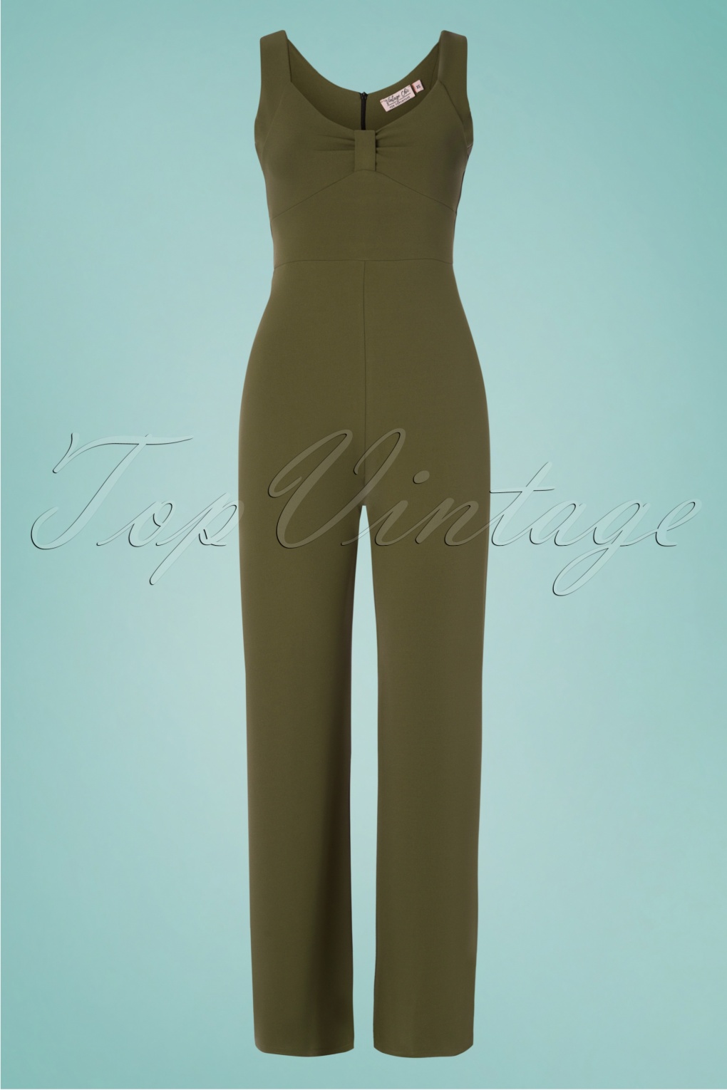 50s Mirabel Jumpsuit In Olive Green