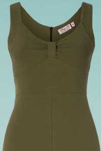 Vintage Chic for Topvintage - 50s Mirabel Jumpsuit in Olive Green 2