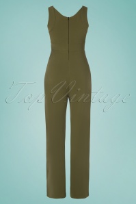 Vintage Chic for Topvintage - 50s Mirabel Jumpsuit in Olive Green 4