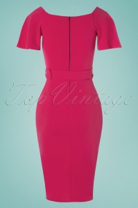 Vintage Chic for Topvintage - 50s Roxana Pencil Dress in Hot Pink 4