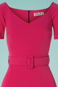 Vintage Chic for Topvintage - 50s Roxana Pencil Dress in Hot Pink 2