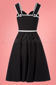 Rebel Love Clothing - 50s Cheesecake Swing Dress in Black and White 4