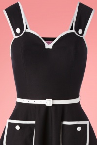 Rebel Love Clothing - 50s Cheesecake Swing Dress in Black and White 2