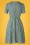 Louche - Marie Stripe Wrap Dress Années 60 en Vert 4