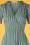 Louche - Marie Stripe Wrap Dress Années 60 en Vert 2