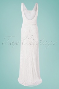 GatsbyLady - Grace Embellished Maxi Dress Années 20 en Blanc 2