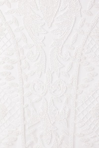 GatsbyLady - Grace Embellished Maxi Dress Années 20 en Blanc 4
