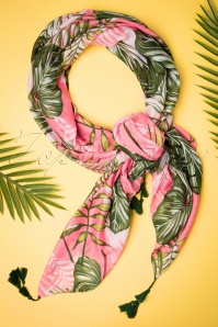 Louche - Barkley bananenblad sjaal in roze 3
