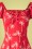 Collectif Clothing - 50s Dolores Vintage Palm Doll Dress in Red 2