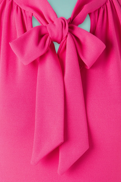 Vintage Chic for Topvintage - 50s Venna Halter Pencil Dress in Hot Pink 4