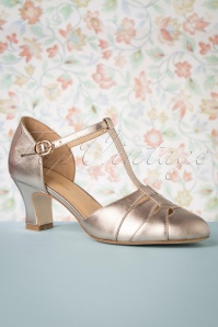 Charlie Stone - 50s Monaco T-Strap Pumps in French Champagne