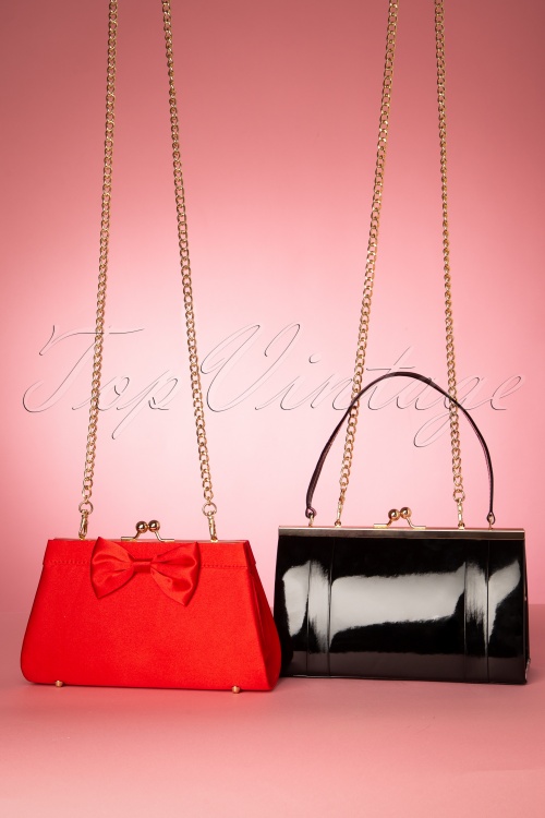Topvintage Boutique Collection - The Perfect Date Evening Bag Années 50 en Noir 5