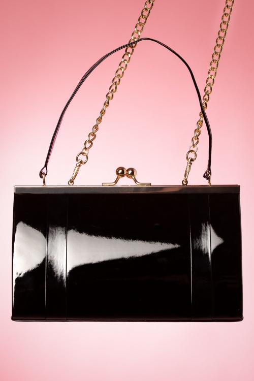 Topvintage Boutique Collection - The Perfect Date Evening Bag Années 50 en Noir 4