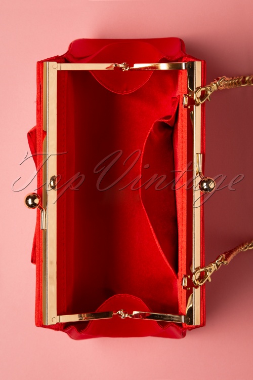 Topvintage Boutique Collection - Satin Dreams Abendtasche in Rot 2