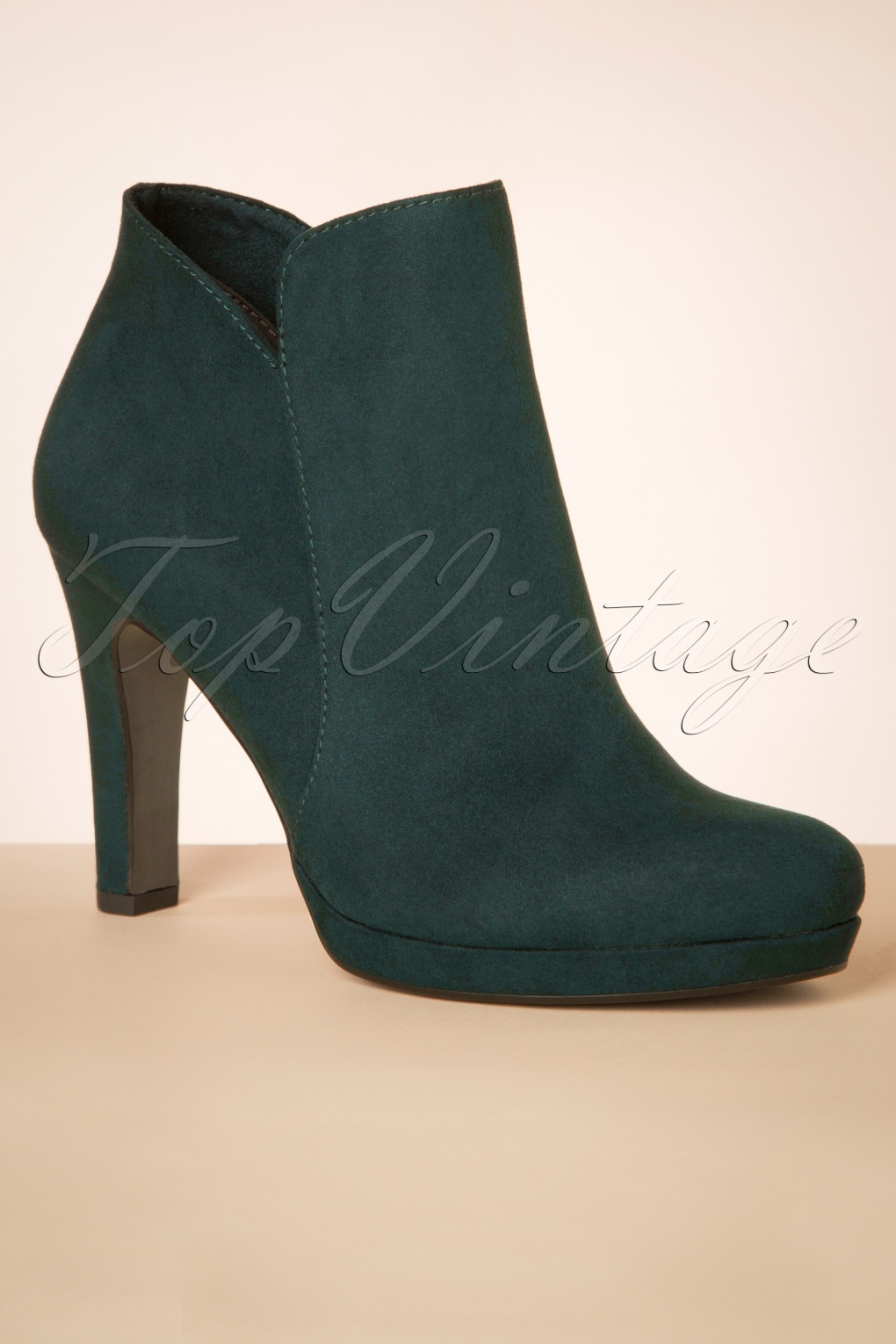 bottle green ankle boots