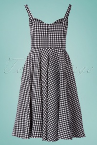 Glamour Bunny - 50s Cindy Swing Dress in Black Gingham 7