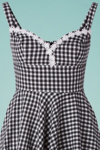 Glamour Bunny - 50s Cindy Swing Dress in Black Gingham 6