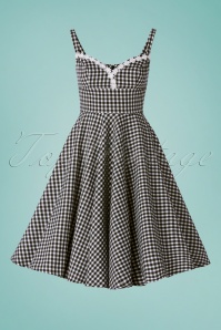 Glamour Bunny - 50s Cindy Swing Dress in Black Gingham 5