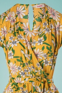 Louche - 60s Sidra Floral Playsuit in Yellow 3