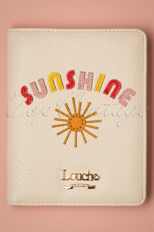 Louche - 50s Sunshine Passport Cover in Cream