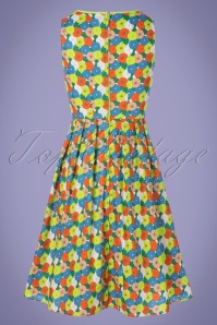 Tailor & Twirl by Tatyana - Samantha Swing Dress Années 60 en Vert Fleuri 2