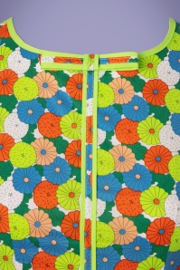 Tailor & Twirl by Tatyana - Samantha Swing-Kleid in Grün mit Blumenmuster 4