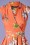 Lady V by Lady Vintage - Eva Floral Swing Dress Années 50 en Orange  3
