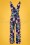 Vintage Chic for Topvintage - Sophy Jumpsuit met bloemenprint in koningsblauw 2