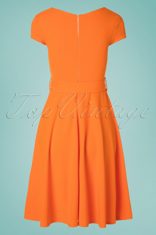 Vintage Chic for Topvintage - 50s Myrtle Swing Dress in Orange 2