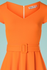 Vintage Chic for Topvintage - Myrtle Swing-Kleid in Orange 3