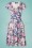 Topvintage Boutique Collection - Fabienne Flower Swing Dress Années 50 en Blanc