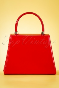 Topvintage Boutique Collection - Back Me Up Patent Evening Bag Années 50 en Rouge 5