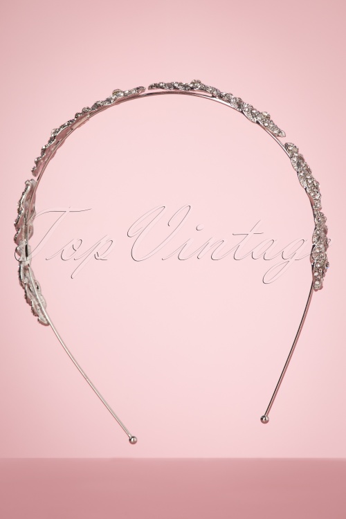 Foxy - Art-Deco-Kristall-Haarband in Silber 2