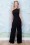 Stop Staring! - 50s Ava One Shoulder Jumpsuit in Black