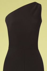 Stop Staring! - 50s Ava One Shoulder Jumpsuit in Black 3