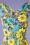 Topvintage Boutique Collection - Fiori Floral Maxi Dress Années 70 en Jaune et Turquoise 3