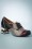 Nemonic - Madison Vintage Leather Houndstooth Pumps Années 60 en Noir