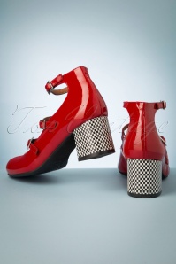 Nemonic - 60s Rojo Patent Leather Vintage Pumps in Red 5