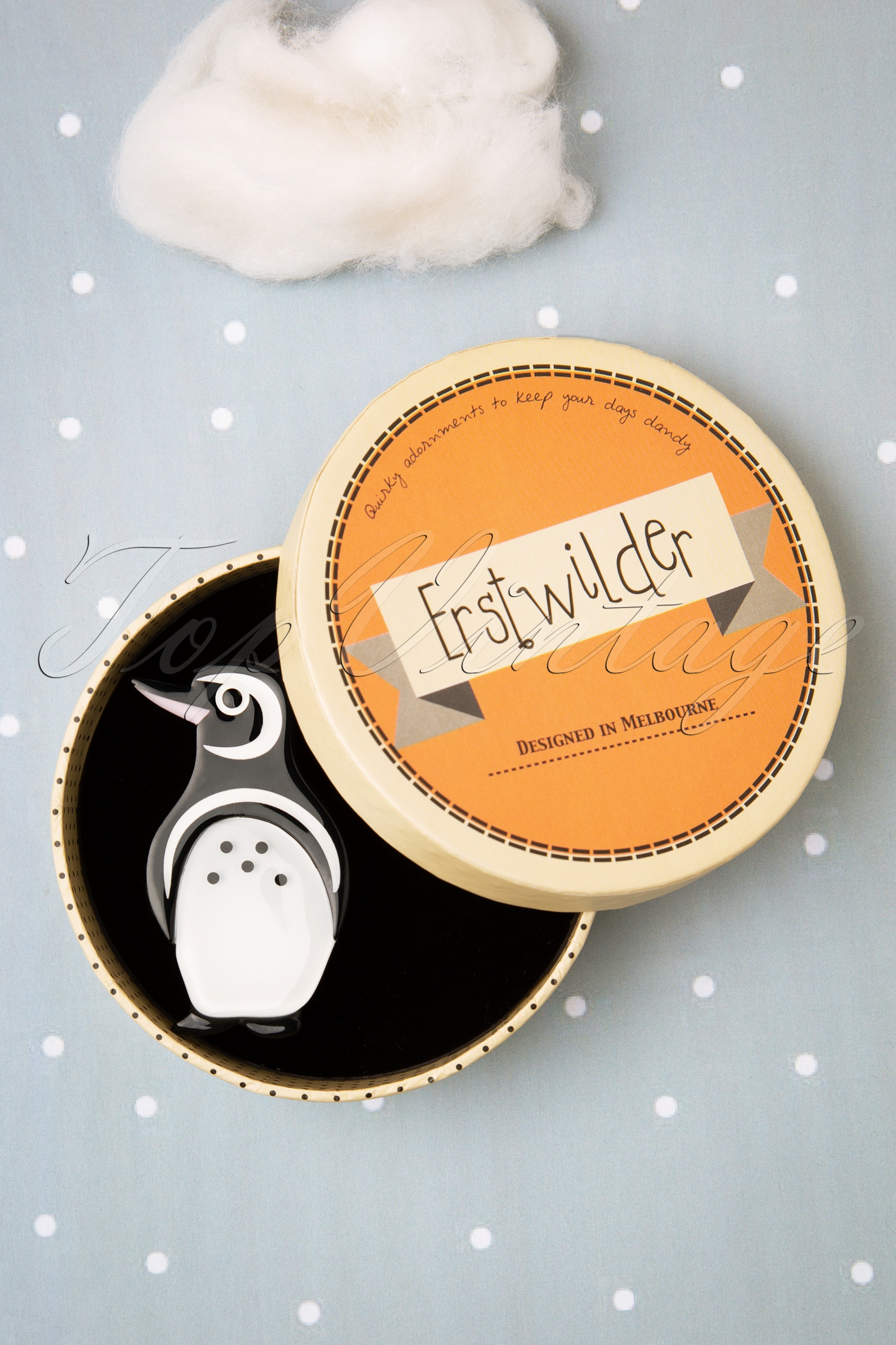 Erstwilder - Exclusieve TopVintage ~ Northside Wanderer Penguin Broche 2