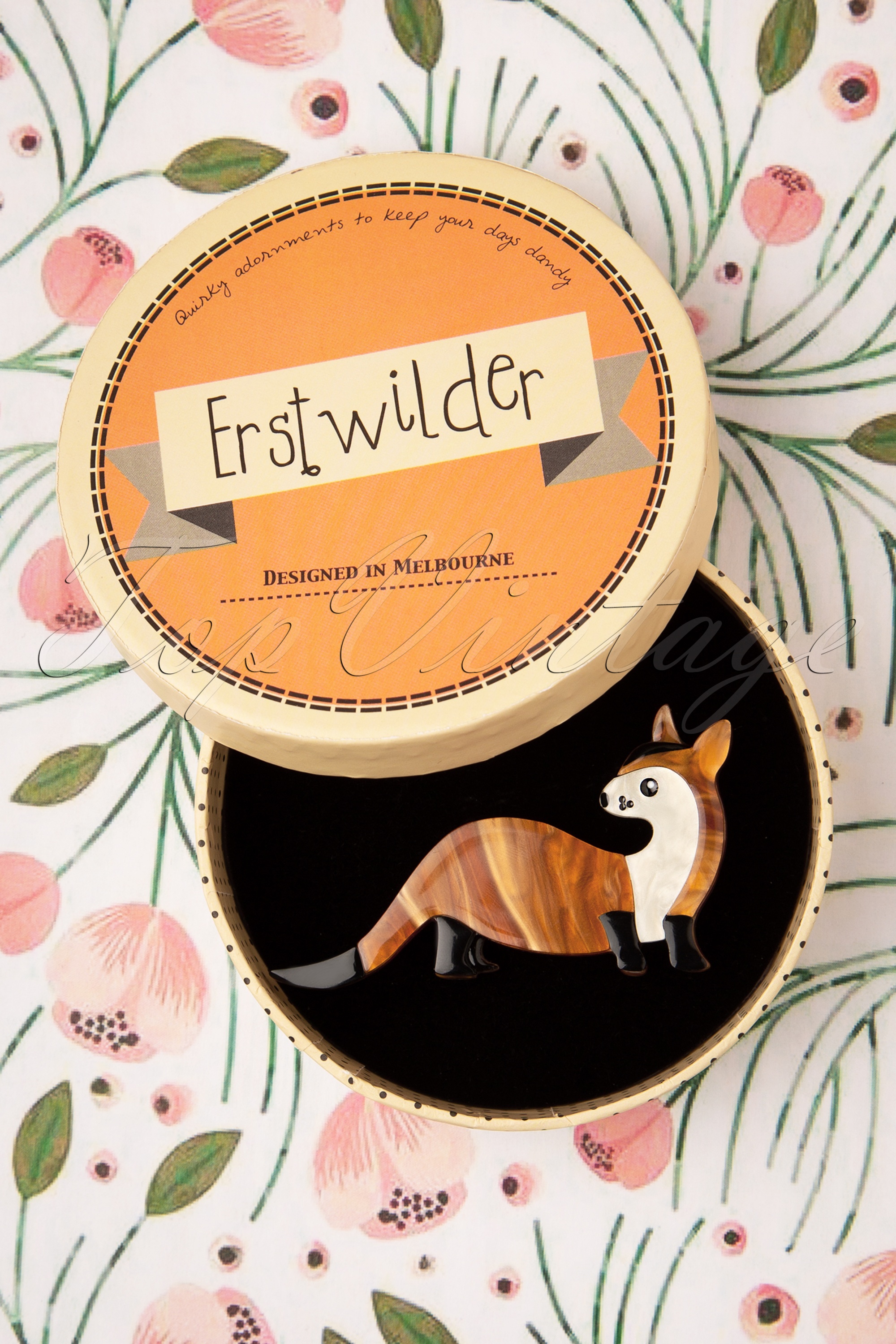 Erstwilder - TopVintage exclusief ~ Prins van de Prarie Zwartvoetfret Broche 2