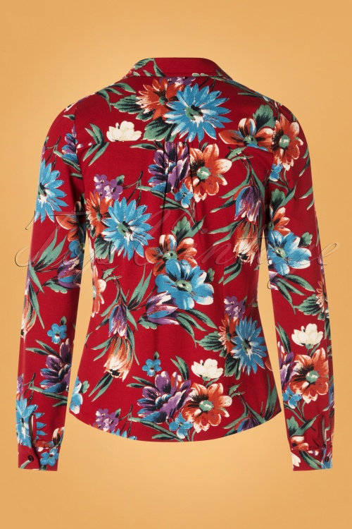 King Louie - Bluebell blouse in echt rood 3