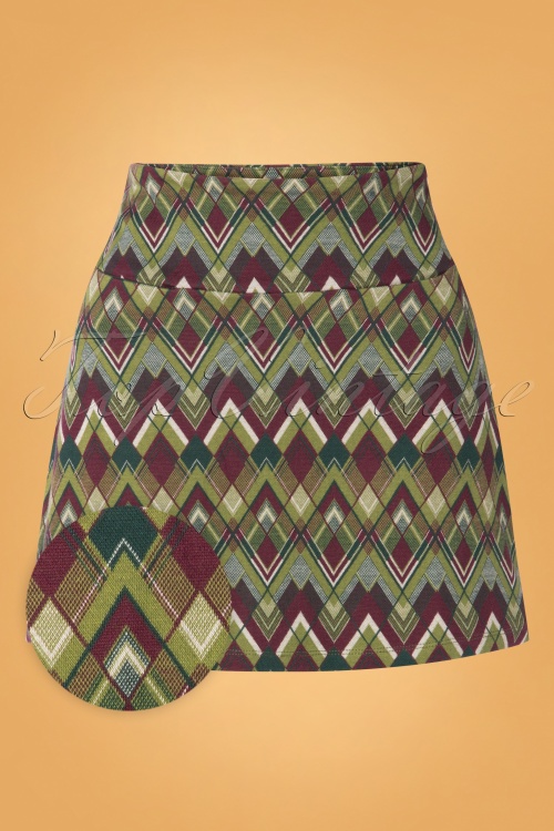 King Louie - 60s Olivia Skye Skirt in Posey Green 2