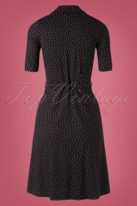 King Louie - Polo Cross Little Dots-jurk in zwart 5